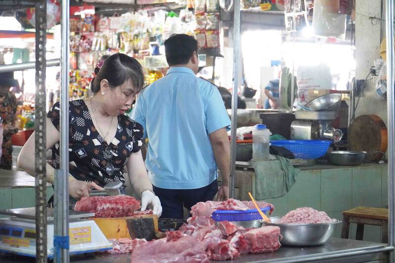 Giá thịt heo tại TPHCM ở mức cao. Ảnh: Ngọc Lê