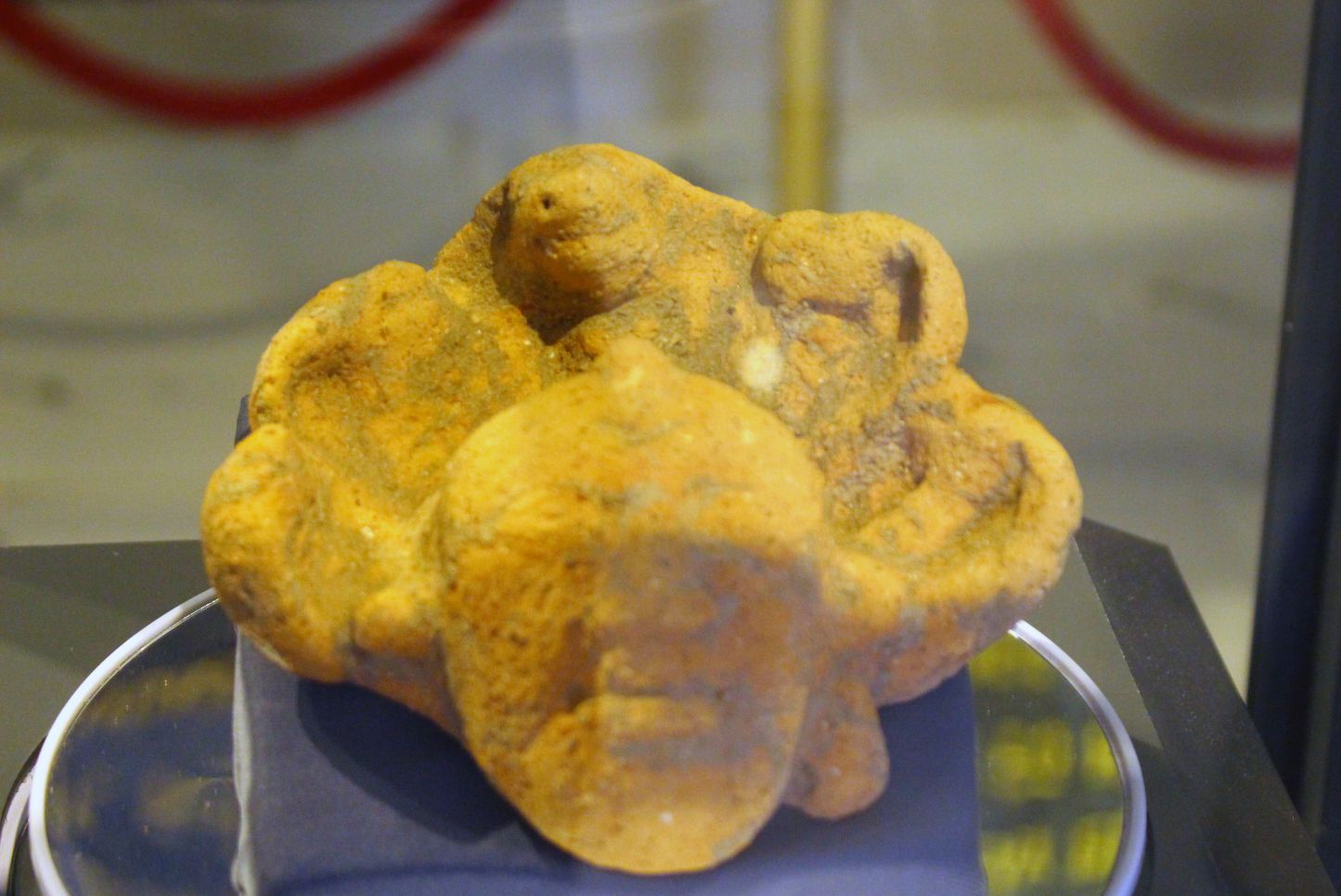 Đầu Phật Linh Sơn Bắc, 1 trong 10 hiện vật thuộc nền văn hóa Óc Eo đang được Ban quản lý Di tích văn hóa Óc Eo quản lý, được công nhận là Bảo vật Quốc gia. Ảnh: Lâm Điền