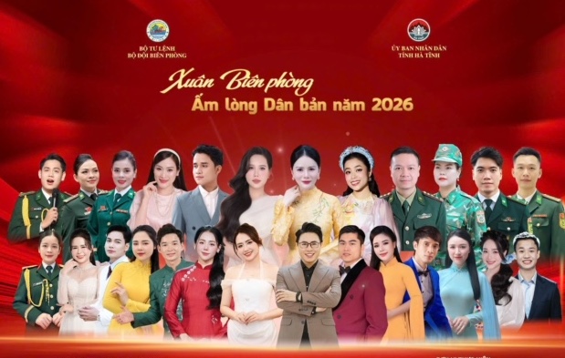 The special art political program "Border Spring warms people's hearts" has the participation of many famous singers. Photo: Organizing Committee