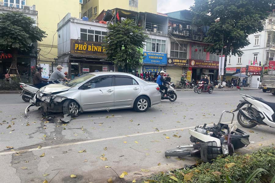 Hiện trường vụ tai nạn. Ảnh: Thành Hiếu