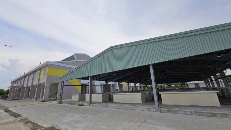 Chợ Chiên Đàn, TP Đà Nẵng khánh thành từ đầu tháng 3.2025, là công trình chào mừng của huyện Phú Ninh, Quảng Nam (cũ). Ảnh: Hoàng Bin