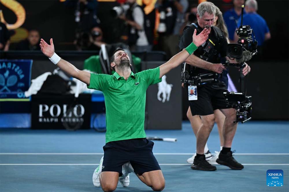 Novak Djokovic enters the Australian Open 2026 final. Photo: Xinhua