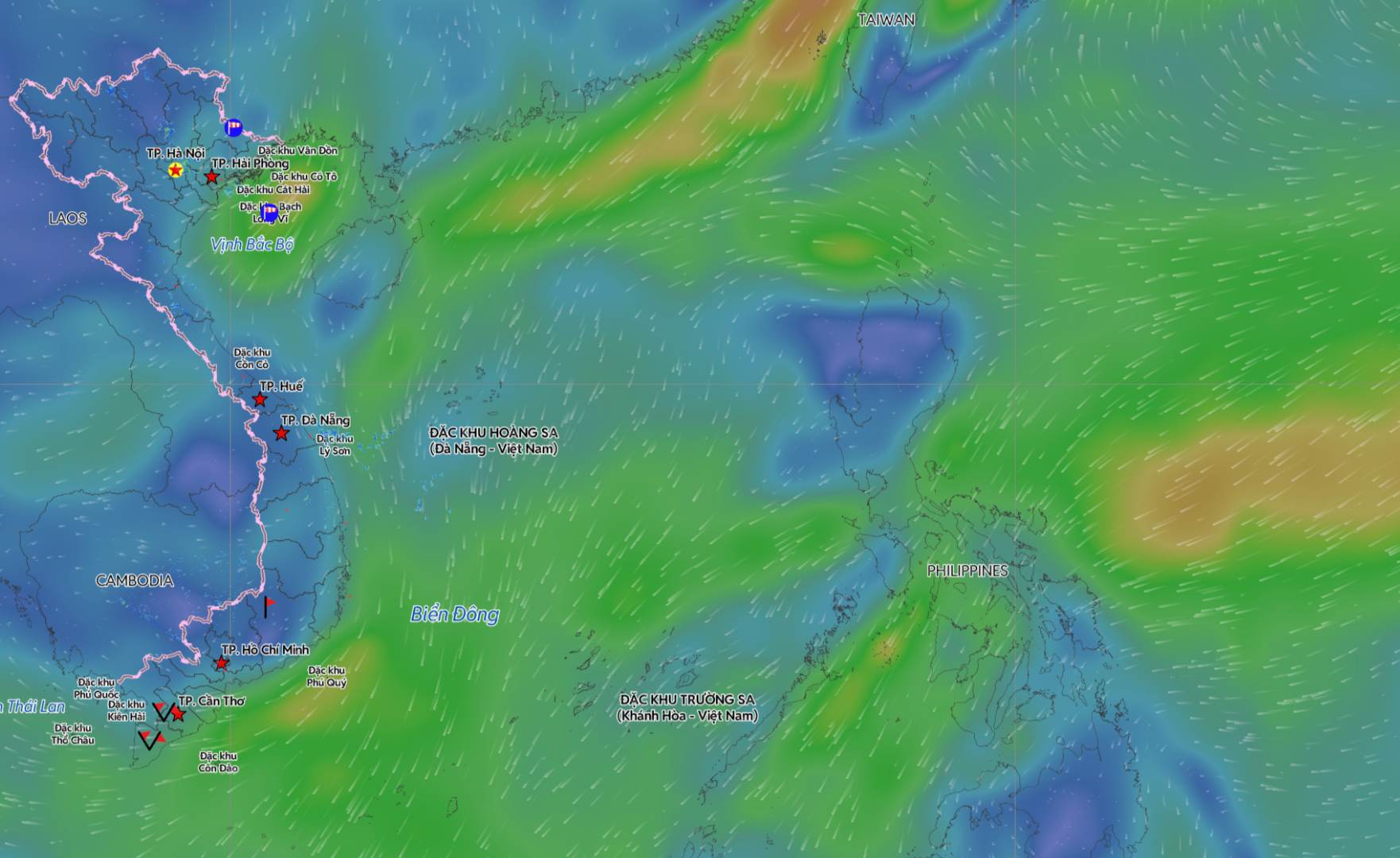 Cold air forecast causes adverse weather in some sea areas. Source: Vietnam Disaster Monitoring System