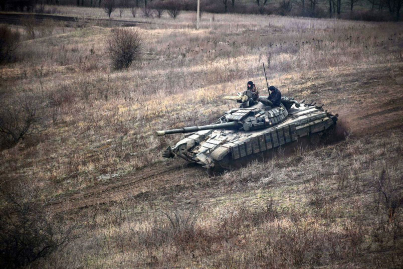 Ukrainian tanks operating in Donbass in 2021. Photo: AFP