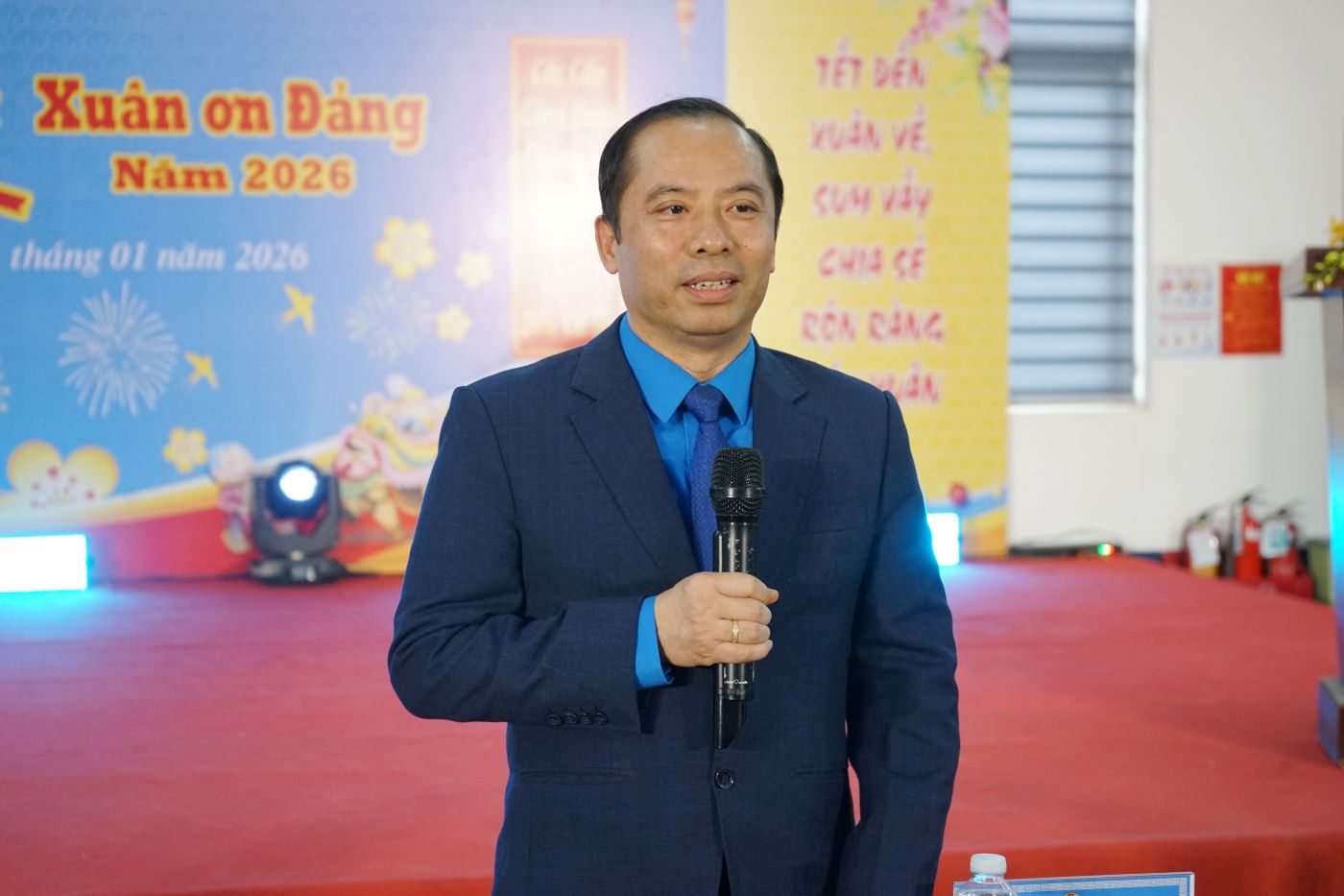 Ông Lương Trọng Thành - Chủ tịch Liên đoàn Lao động tỉnh Thanh Hóa phát biểu tại chương trình. Ảnh: Quách Du