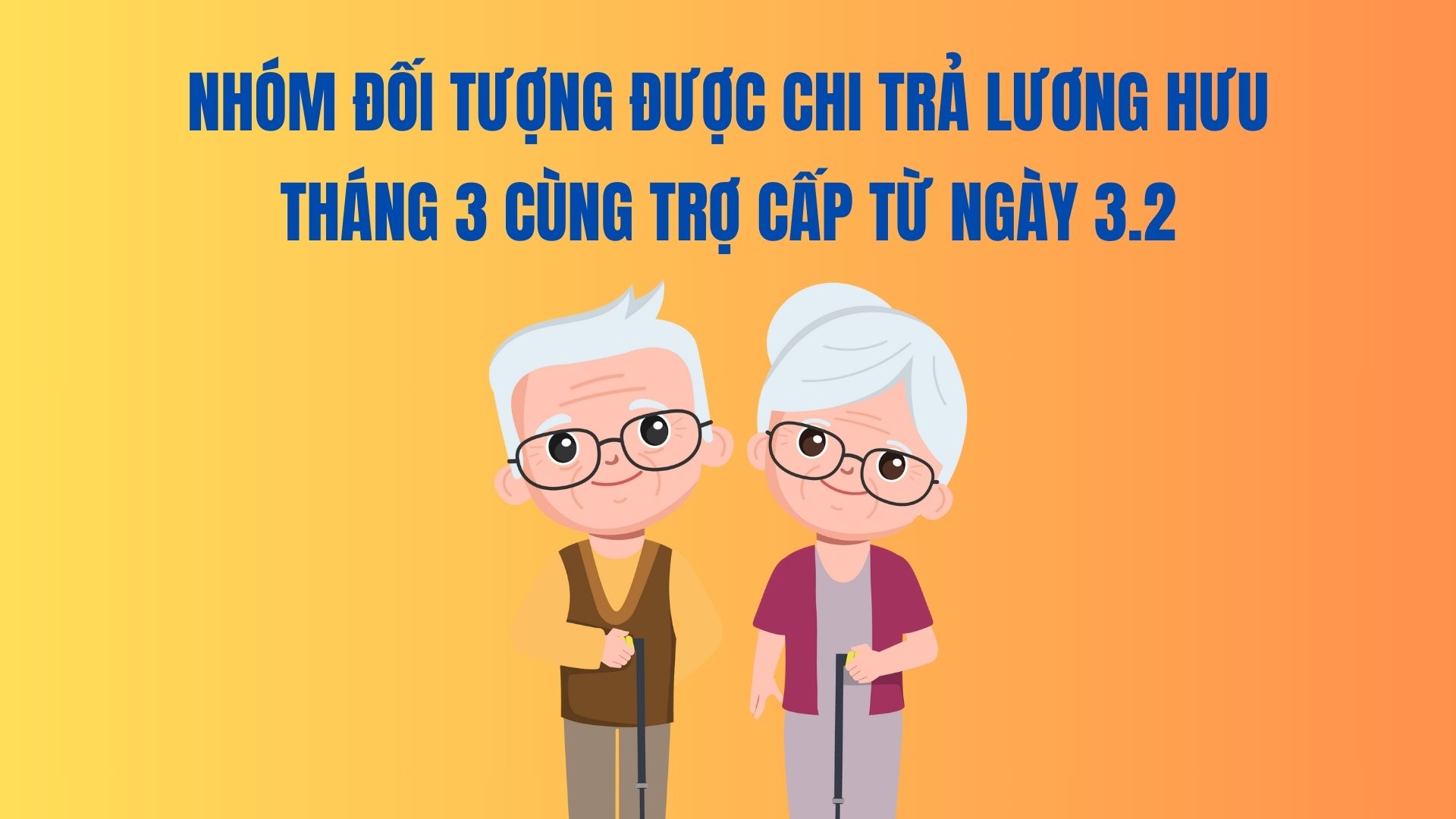 Group of subjects to be paid March pensions and allowances from February 3rd