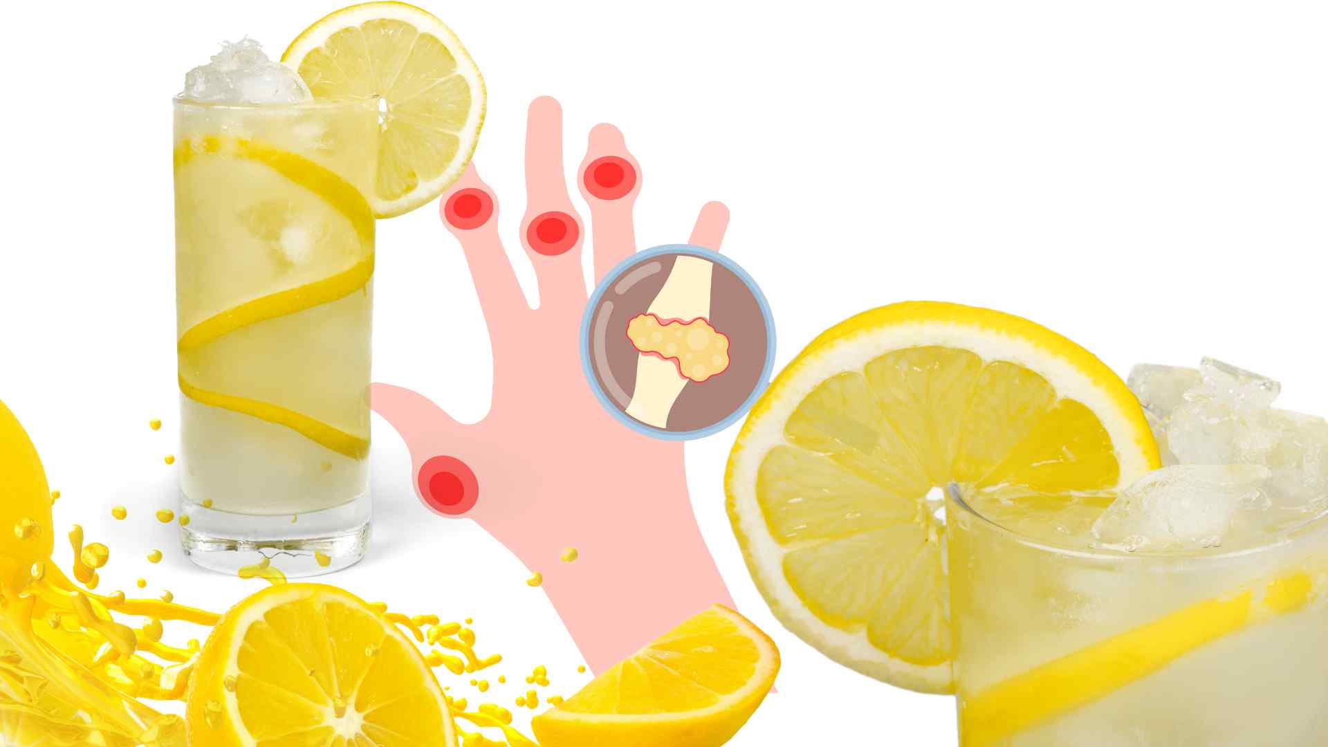 Lemon juice helps reduce uric acid. Graphics: Ha May