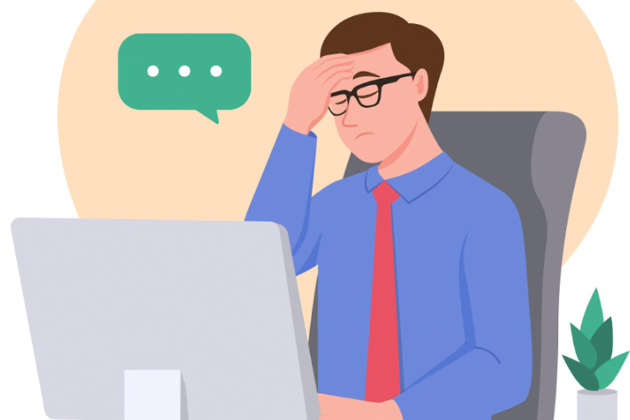 Increased risk of hernia in office workers. Illustration: Thien Nhan