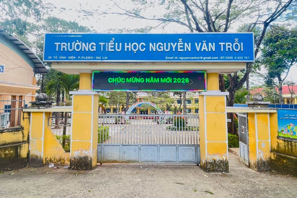 Nguyen Van Troi Elementary School (Pleiku ward, Gia Lai). Photo: Hoai Phuong