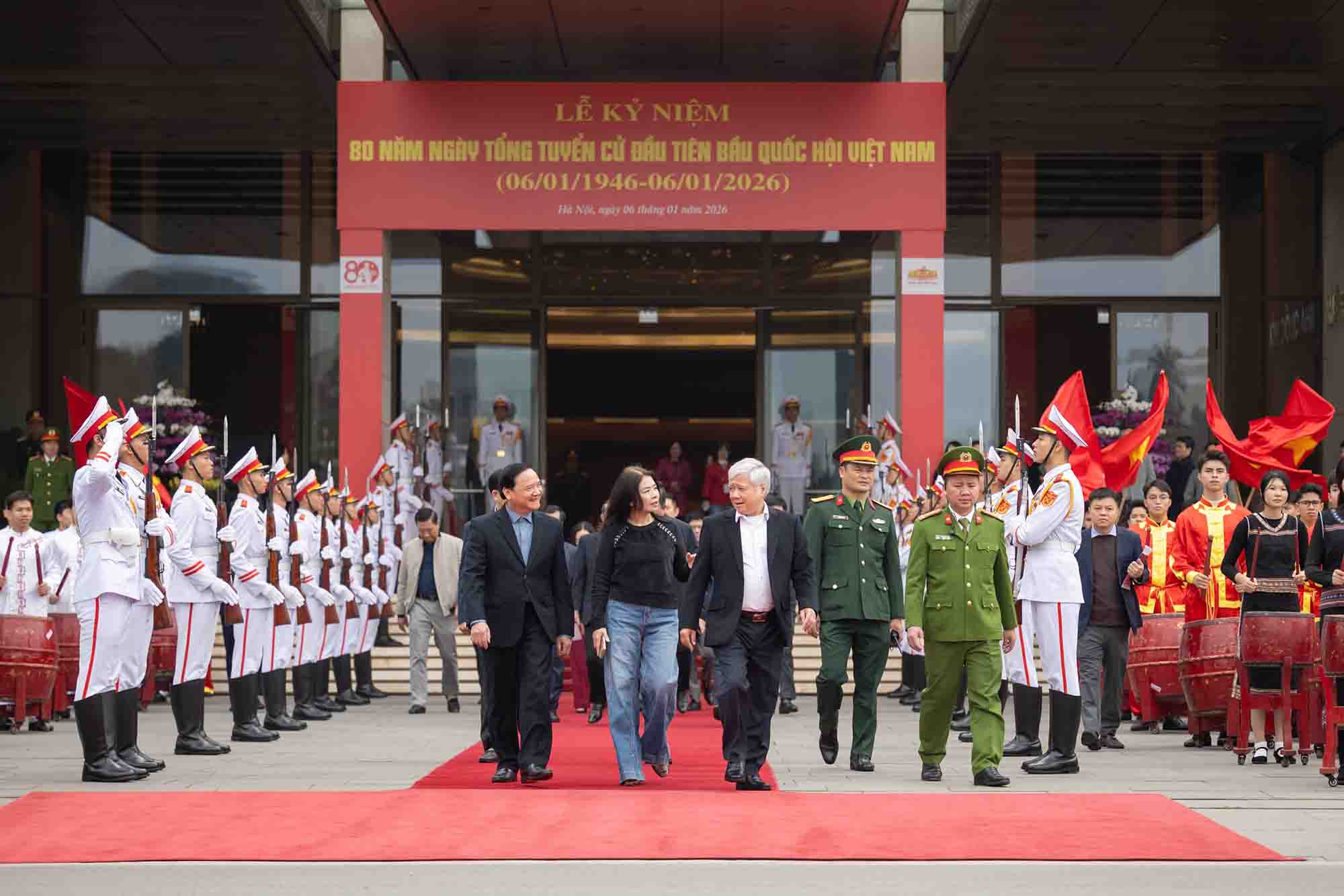 Pho Chu tich Thuong truc Quoc hoi Do Van Chien du tong duyet Le ky niem 80 nam Ngay Tong tuyen cu dau tien bau Quoc hoi Viet Nam. Anh: Pham Thang.