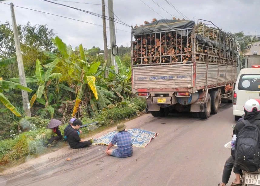 Scene of the traffic accident. Photo: Police provided