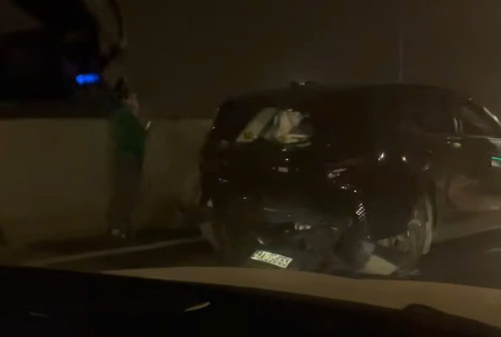 Scene of the accident on the Hanoi - Hai Phong highway. Photo: Driver provided