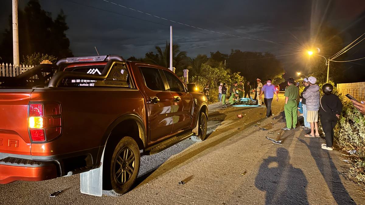 Xe o to tai hien truong. Anh: Duy Tuan