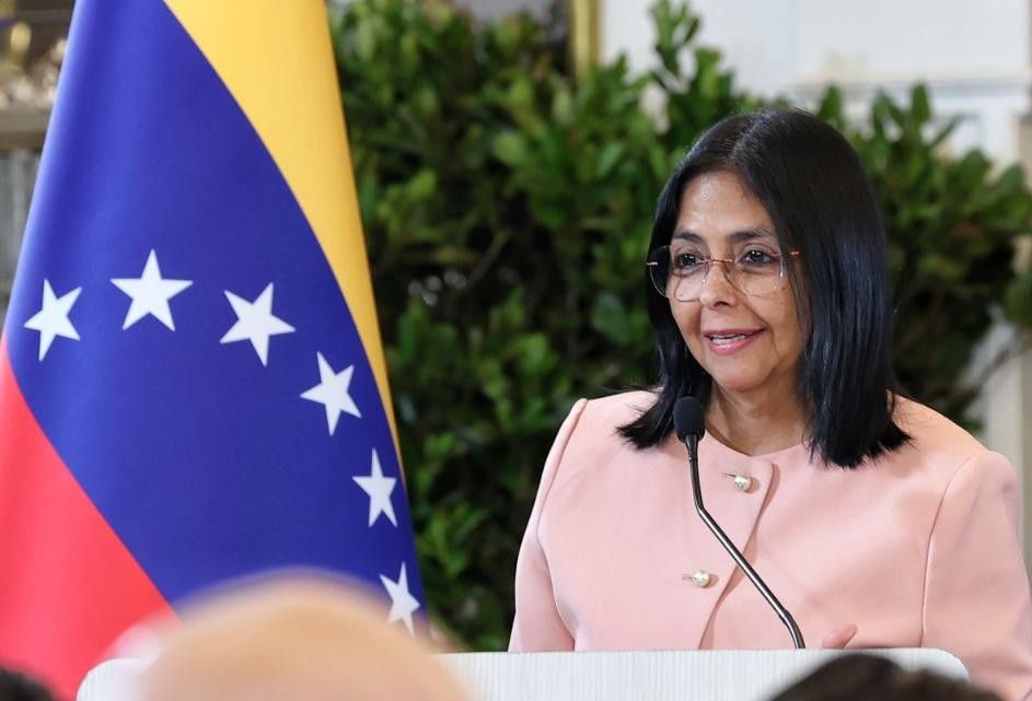 Ms. Delcy Rodriguez speaks at a meeting of the National Council for Sovereignty and Peace in Caracas, Venezuela, September 29, 2025. Photo: Xinhua