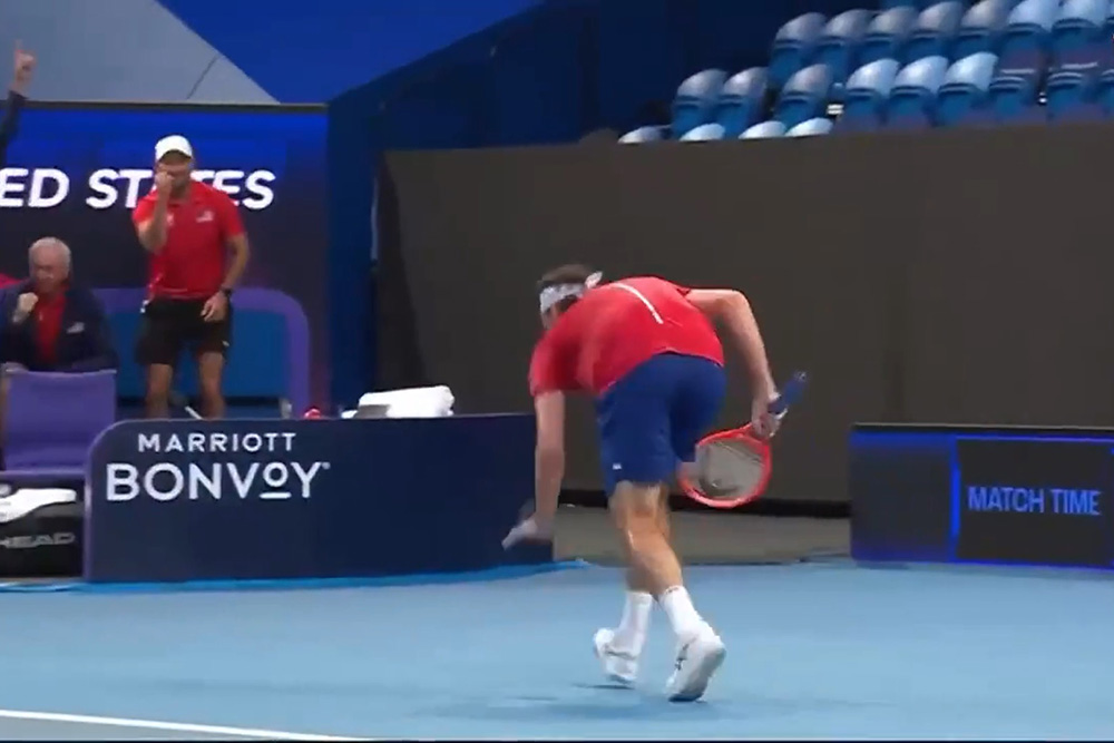 Taylor Fritz's controversial situation. Photo: Cut from video