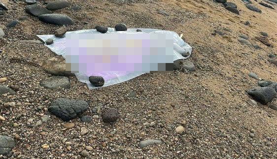 Fisherman's body was found drifting ashore. Photo: H.Nguyen