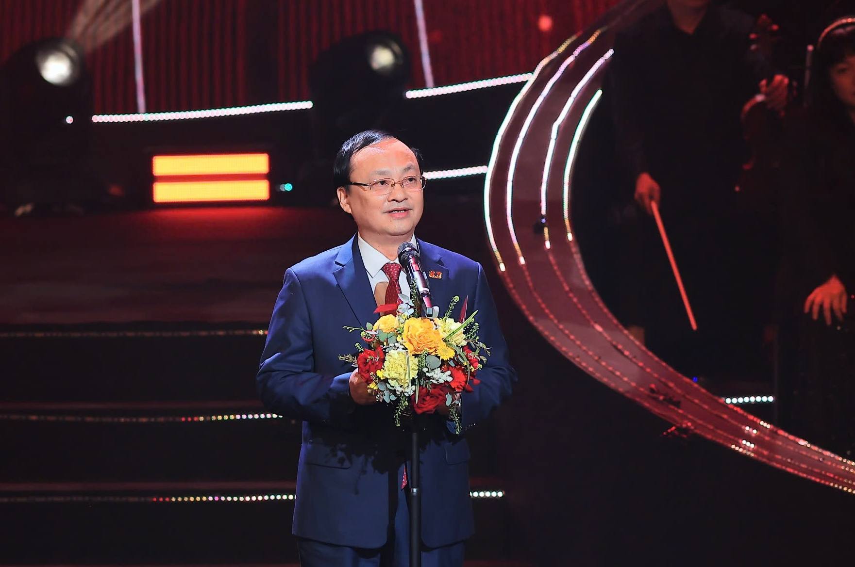 Ong Do Tien Sy, Tong Giam doc VOV phat bieu khai mac chuong trinh. Anh: Viet Trung