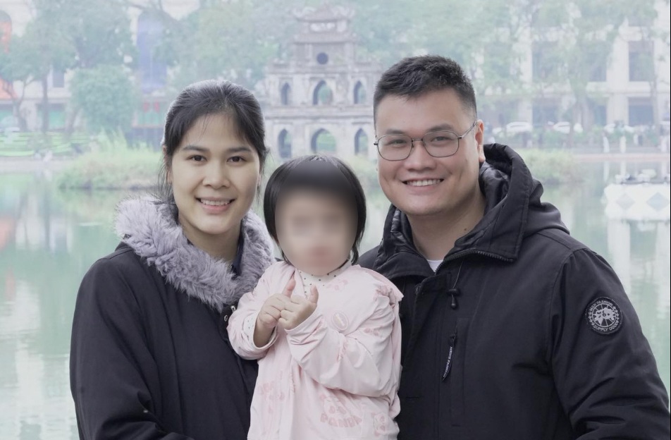 Gia dinh nho cua phu cong Bui Thi Nga. Anh: NVCC