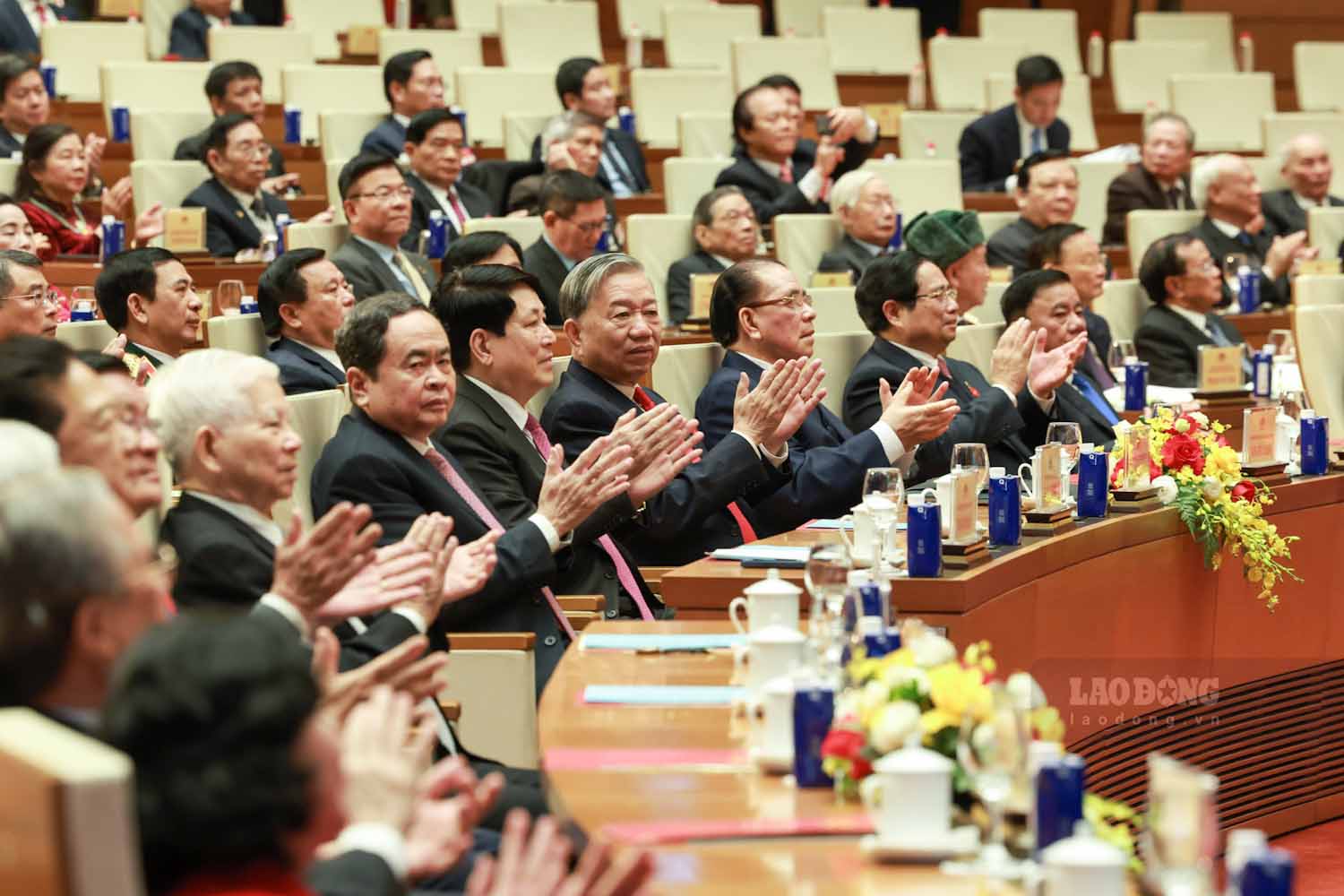 Tong Bi thu To Lam cung cac lanh dao, nguyen lanh dao Dang, Nha nuoc tham du Le ky niem. Anh: Hai Nguyen. 