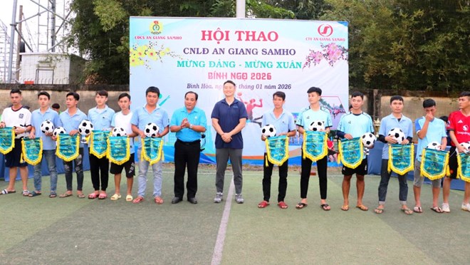 Công đoàn tổ chức hội thao tại công ty có hơn 10.000 người lao động