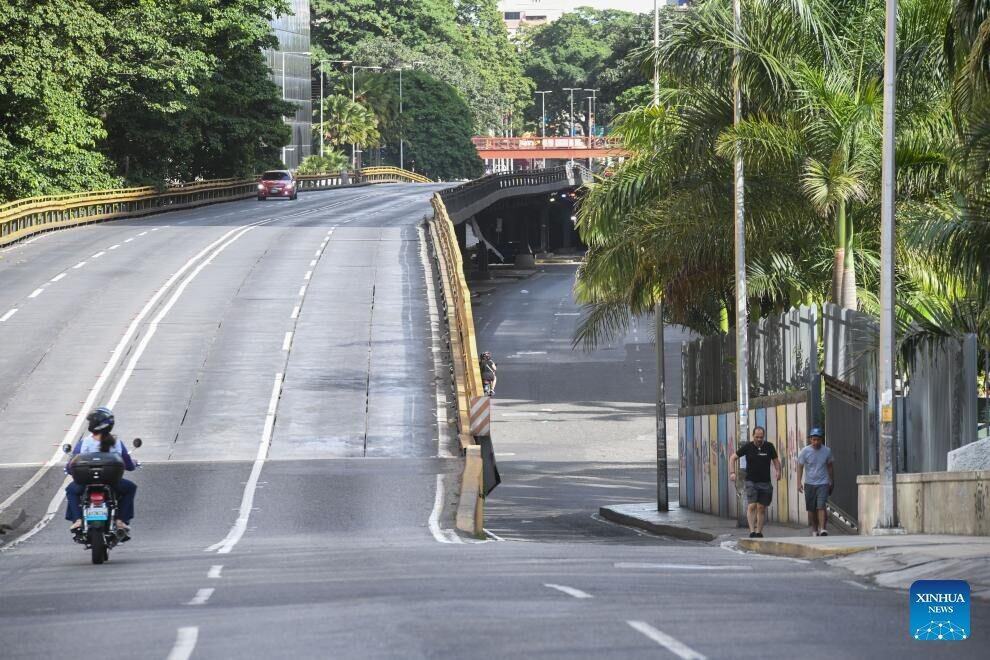 Khung canh duong pho tai thu do Caracas, Venezuela hom 3.1.2026. Anh: Xinhua