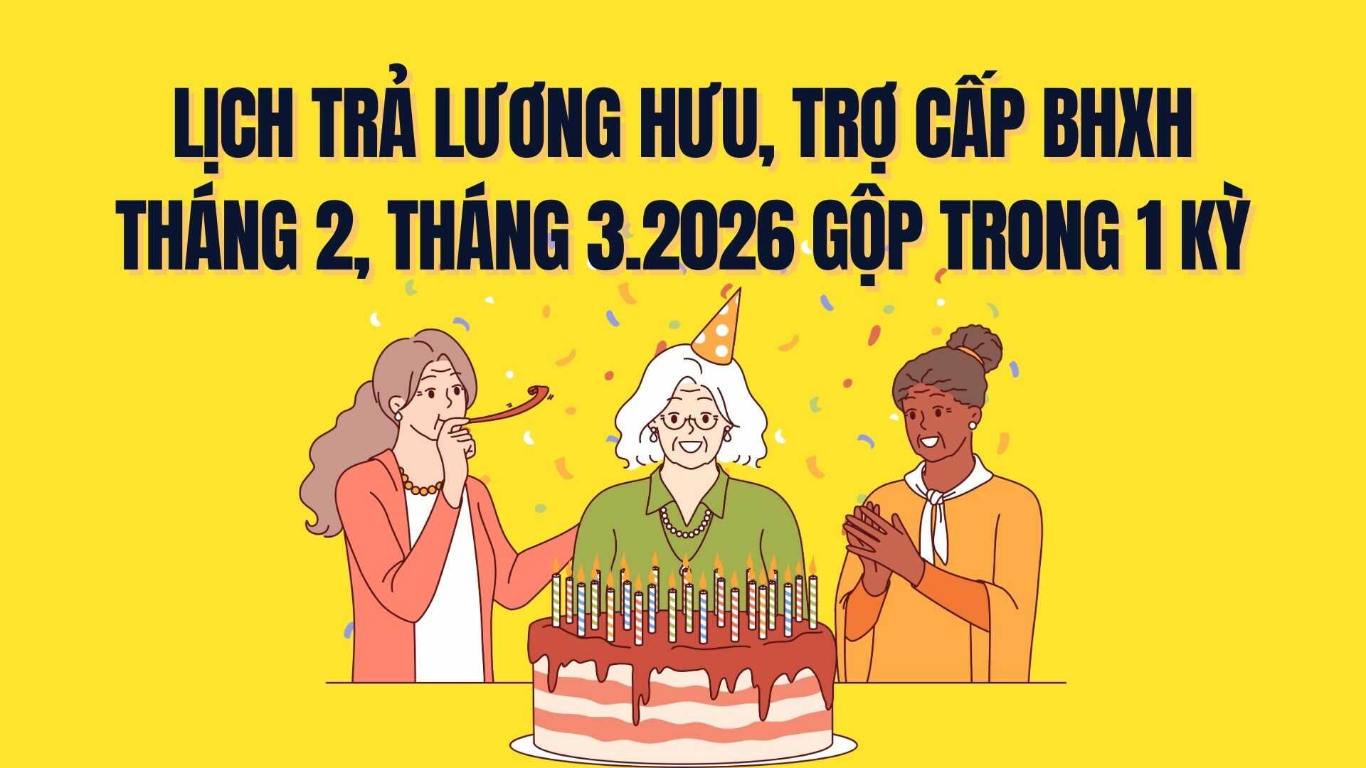 Las pensiones y las prestaciones del seguro social de febrero y marzo de 2026 se pagan juntas en un periodo. Grafico: Tra My
