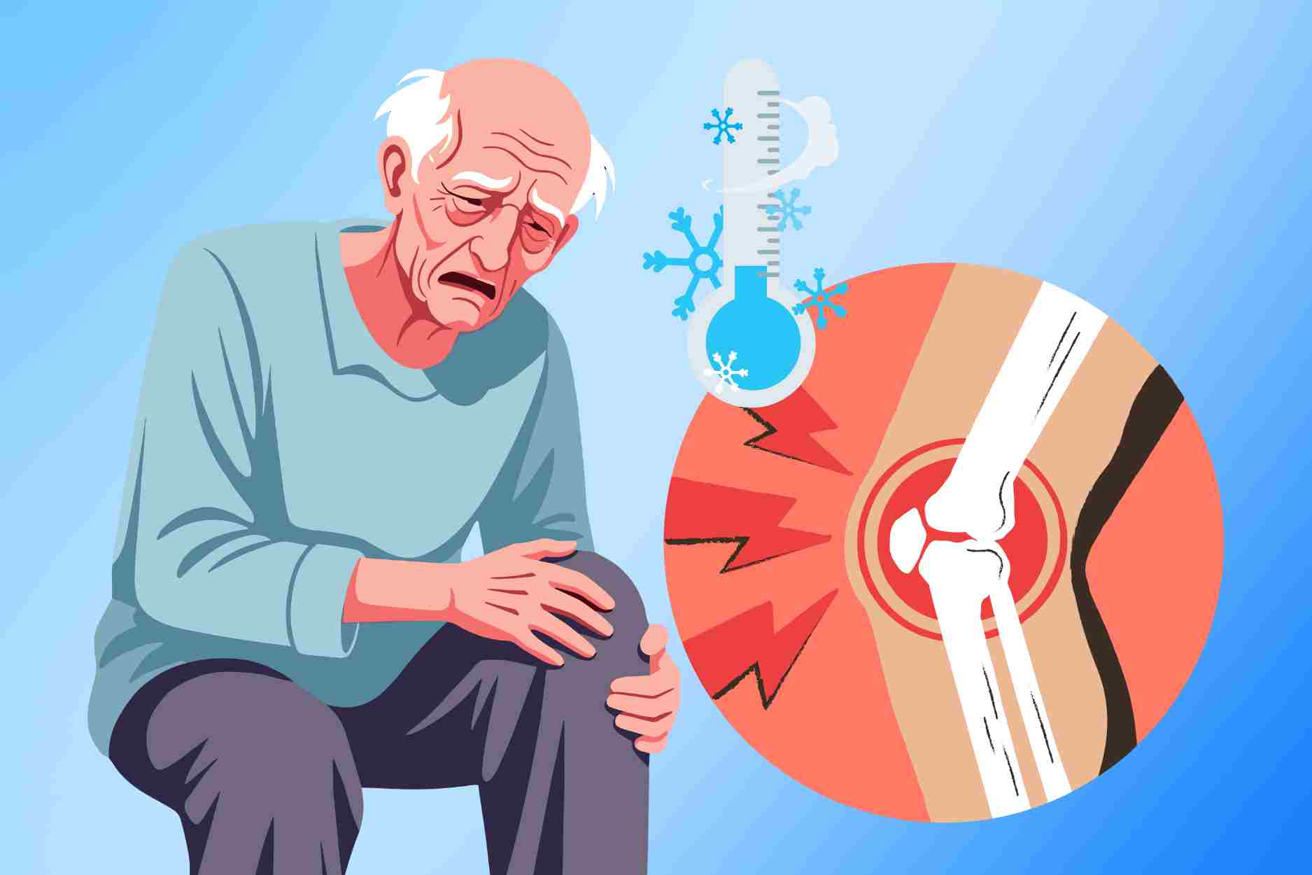How to reduce pain and joint stiffness for the elderly when the weather turns cold