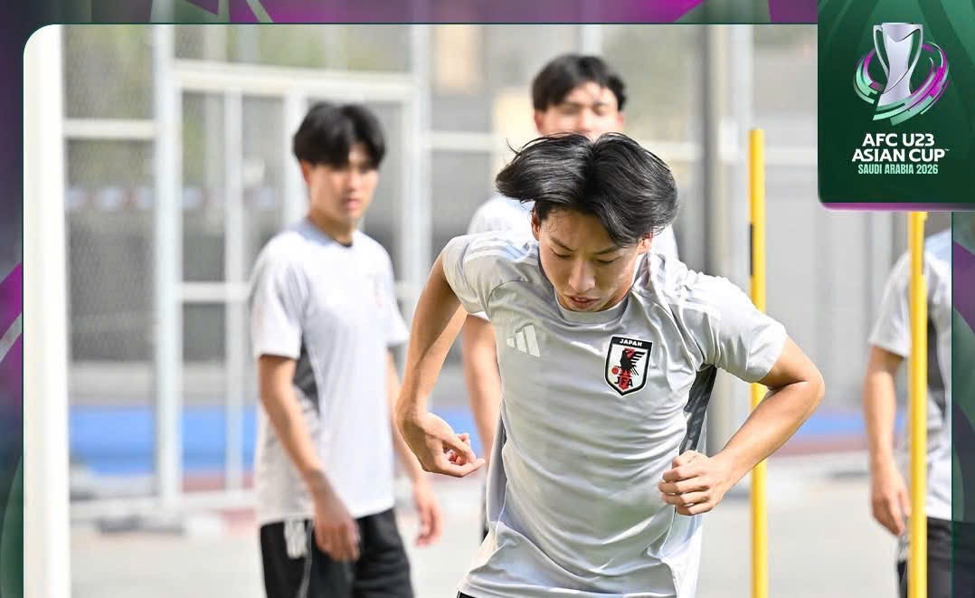 Today's football schedule with the focus of the U23 Japan - U23 Syria match. Photo: AFC