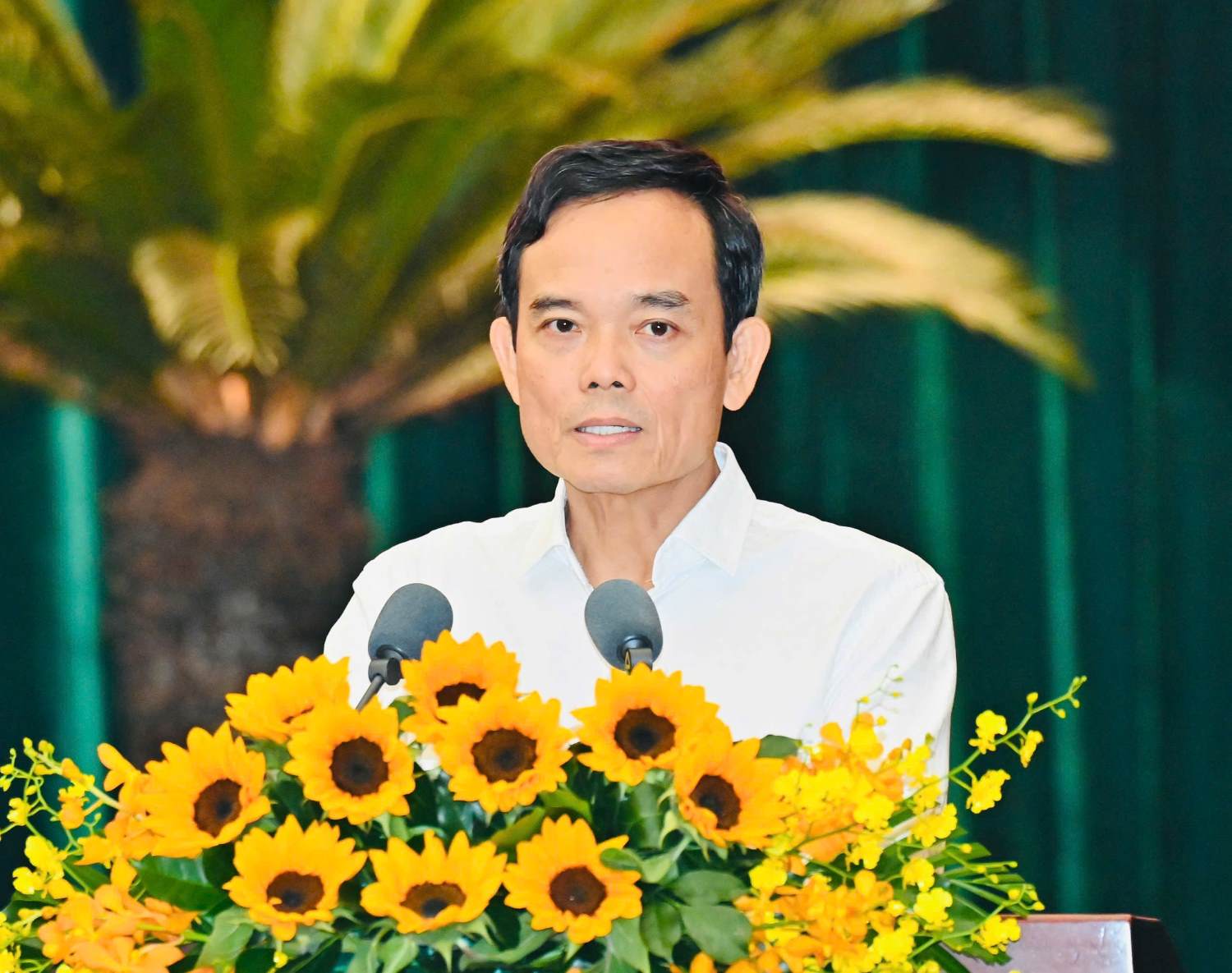 Bi thu Thanh uy TPHCM Tran Luu Quang phat bieu khai mac. Anh: Viet Dung