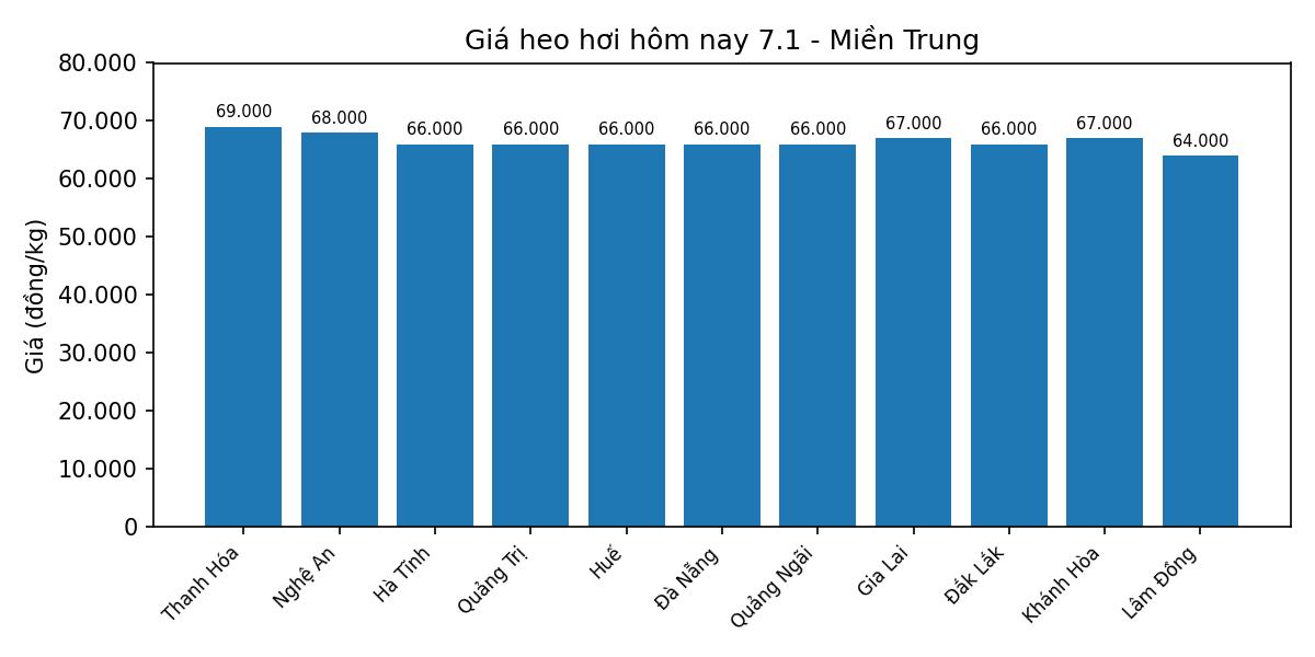 Gia heo hoi hom nay 7.1 tai mien Nam. Do hoa: Thuy Linh.