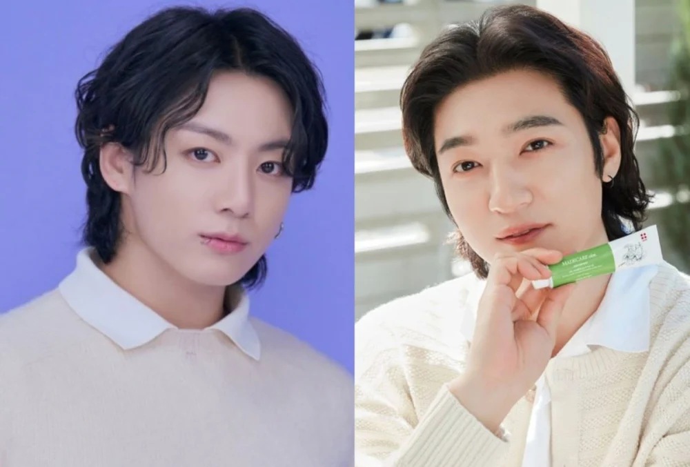 Jungkook BTS and Sungjin Day6. Photo: Lotte.