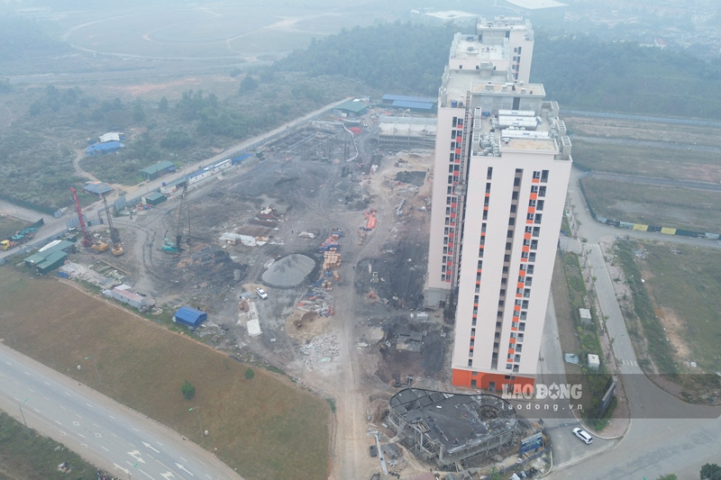 Construction site of a social housing project in Cam Duong ward, Lao Cai province. Photo: Dinh Dai