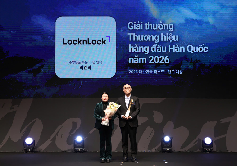 LocknLock receives the Korean Leading Brand Award 2026. Photo: Provided by DN
