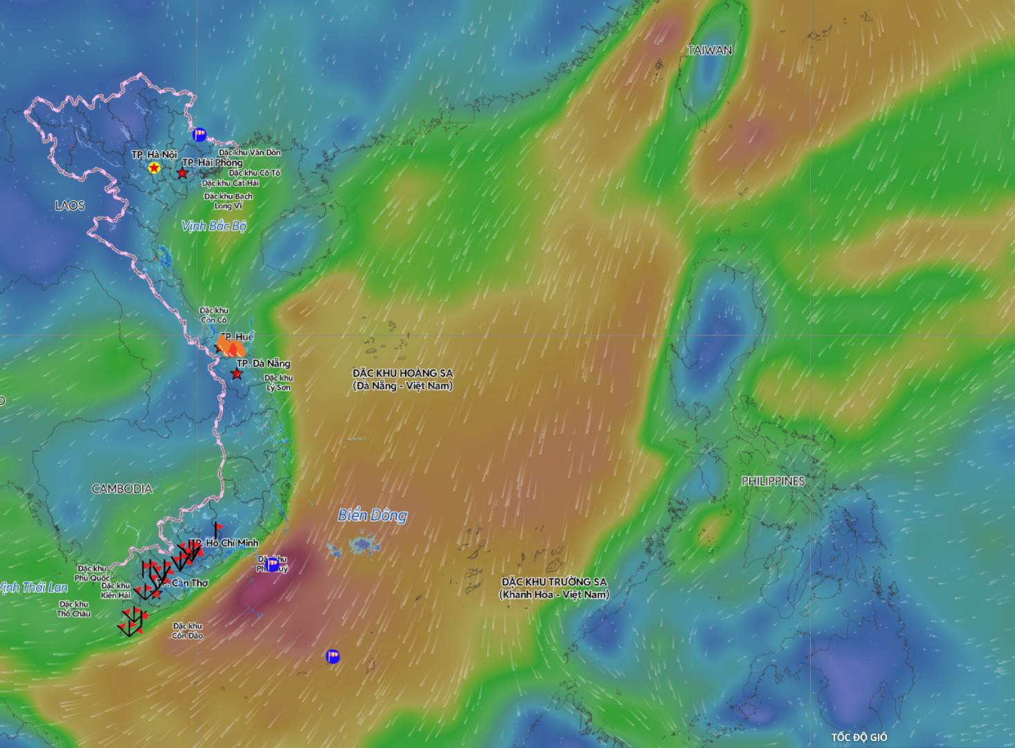 Northeast monsoon causes unfavorable weather in some sea areas. Source: Vietnam Disaster Monitoring System