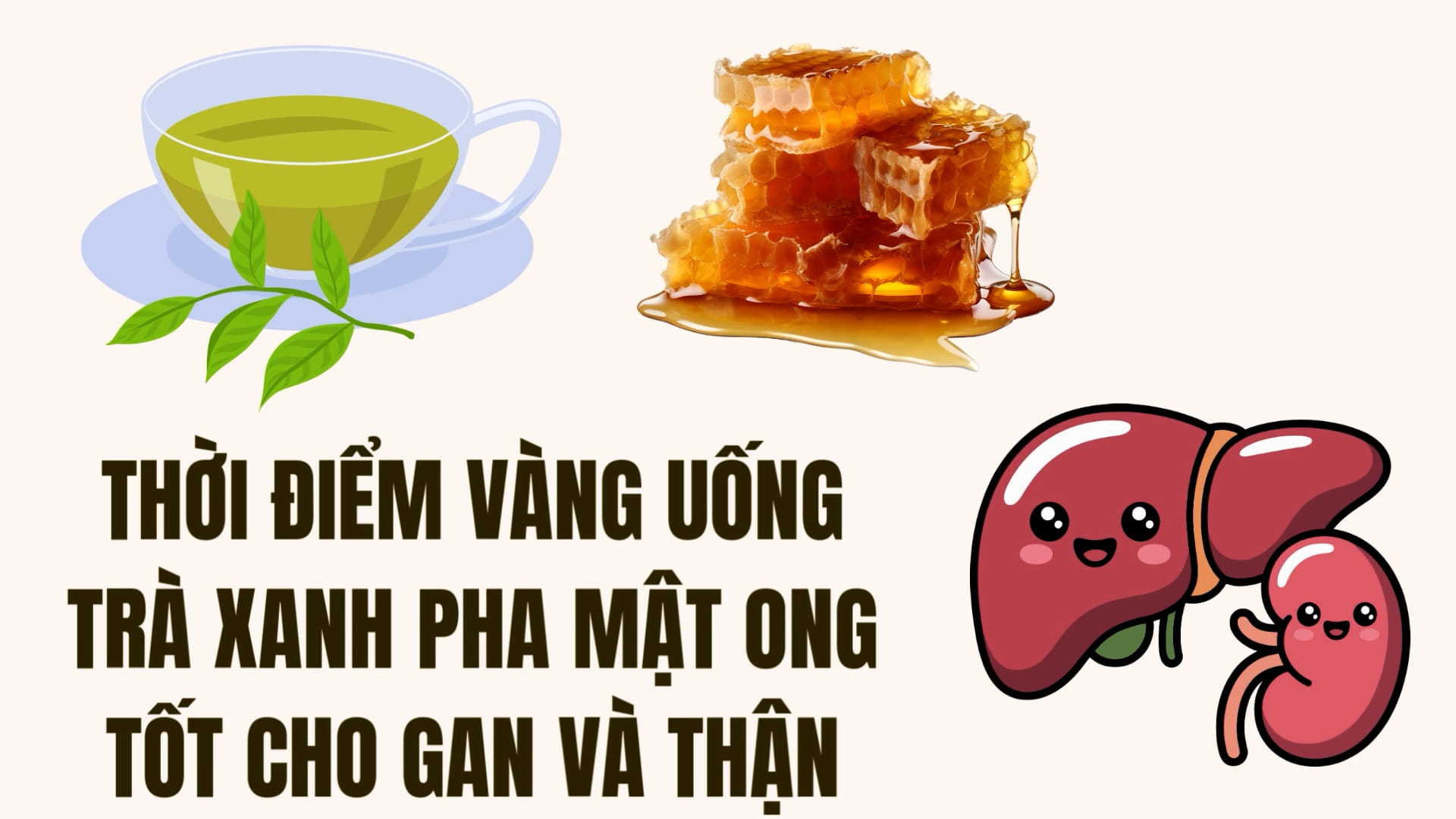 Golden time to drink green tea mixed with honey, good for liver and kidneys