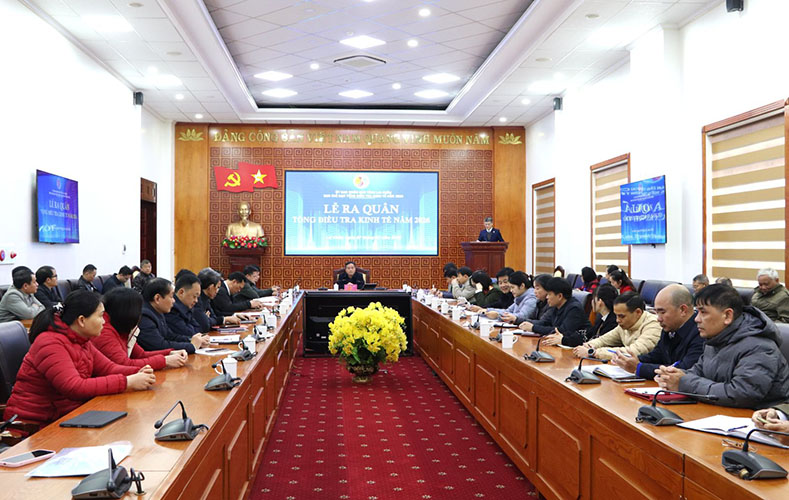 Lai Chau Provincial People's Committee organizes the Launching Ceremony of the 2026 Economic Census. Photo: Lai Chau Provincial People's Committee