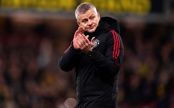 Phan dong co dong vien Man United van rat ton trong Ole Gunnar Solskjaer.  Anh: AFP