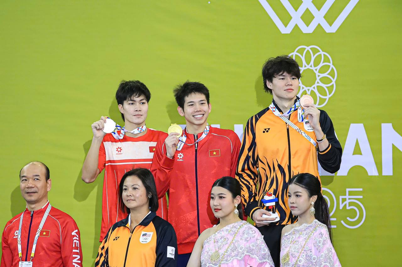 Kinh ngu Nguyen Quang Thuan gianh 1 huy chuong vang va nhieu huy chuong khac tai SEA Games 33. Anh: Hai Dang