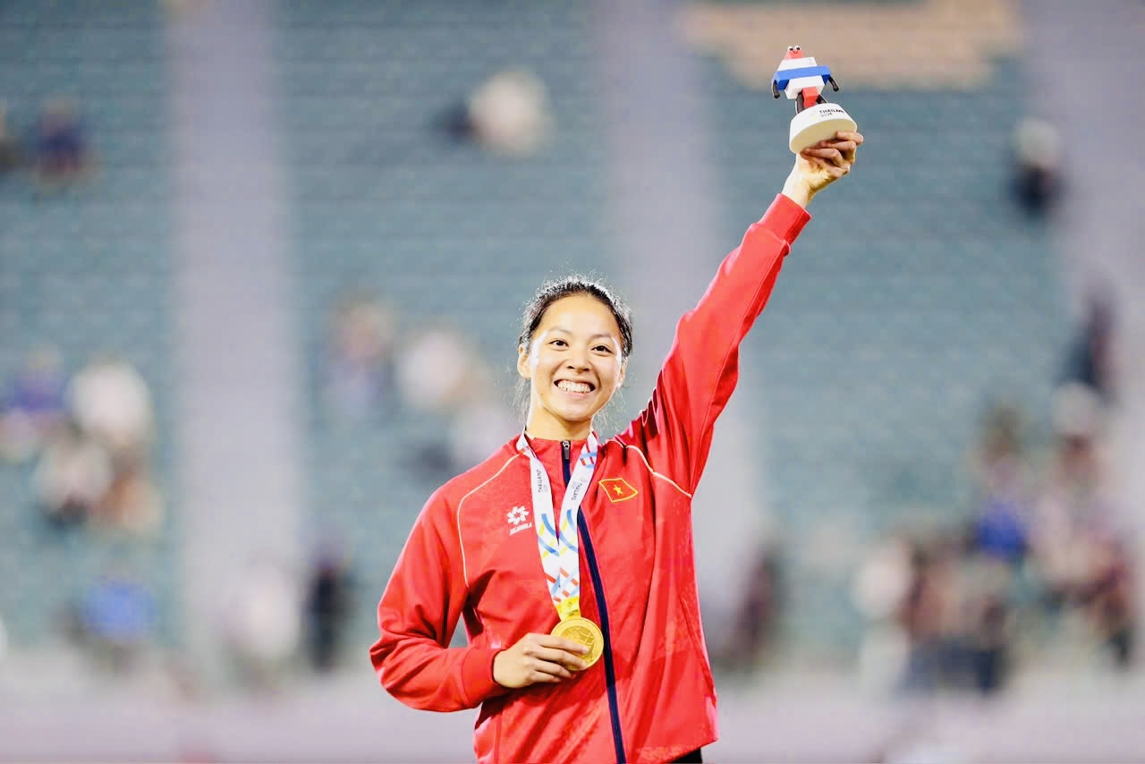 Bui Thi Kim Anh had a memorable SEA Games 33. Photo: Duc Dong