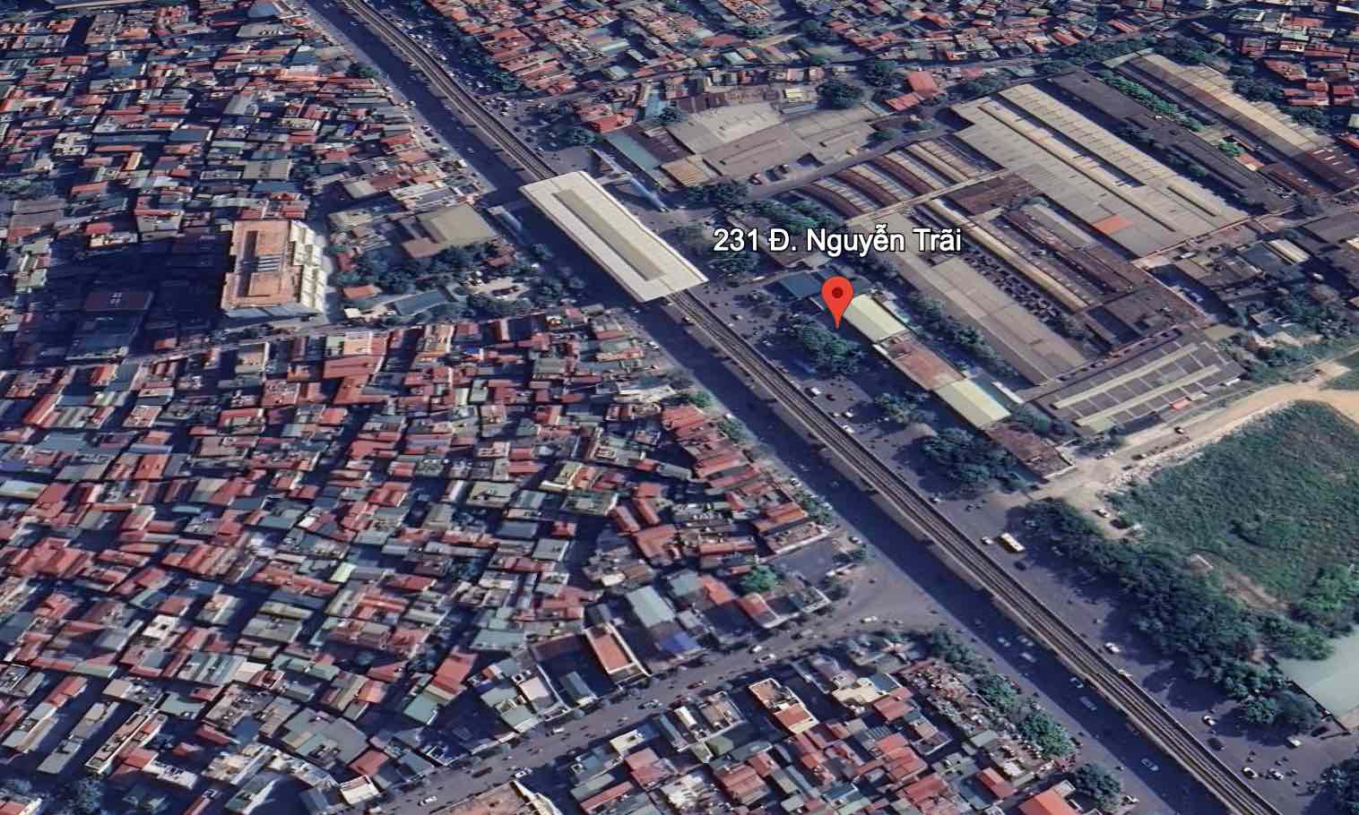 Hanoi allows changing the land use purpose of more than 62,000m2 of land at 231 Nguyen Trai. Photo: Google Earth