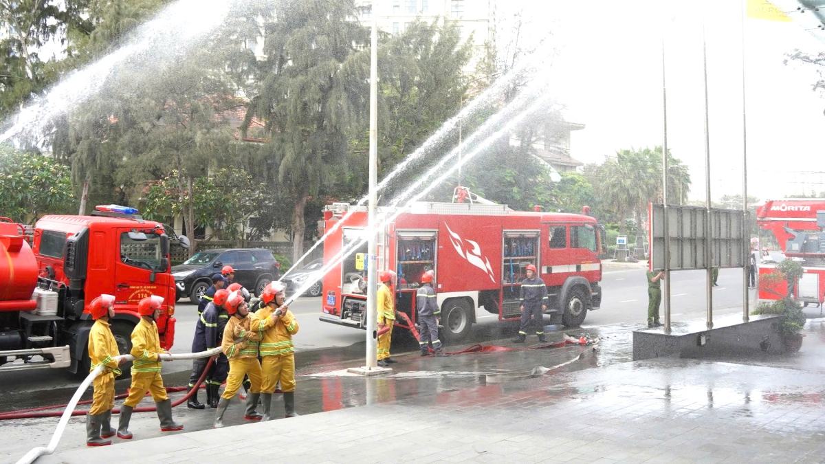 Scene of the fire prevention and fighting drill. Photo: CDDIC