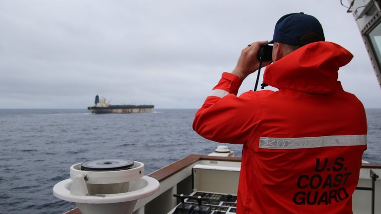 US Coast Guard monitors Russian oil tanker Marinera. Photo: X/ USEUCOM