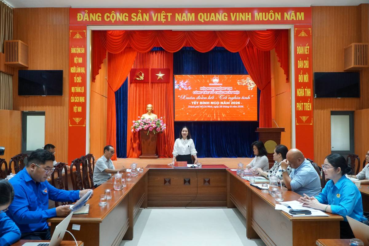 Conference to inform about the organization of the Spring Solidarity Festival - Tet of Gratitude in Ho Chi Minh City - Binh Ngo Tet 2026. Photo: Thanh Chan