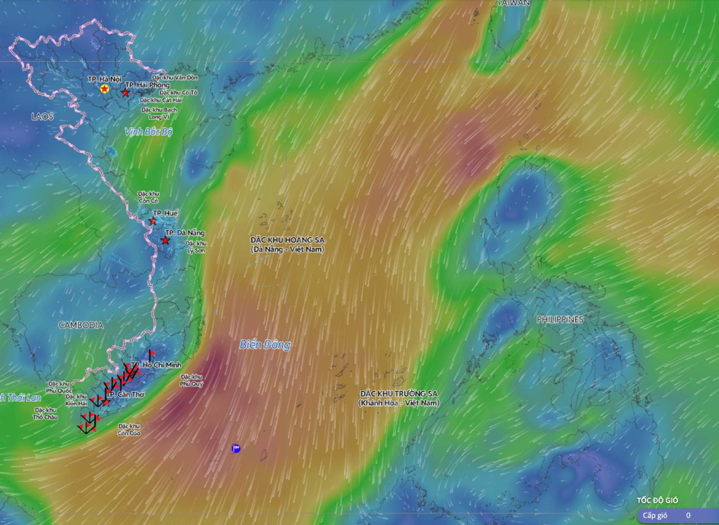 Northeast monsoon causes unfavorable weather in some sea areas. Source: Vietnam Disaster Monitoring System