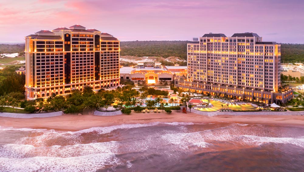 The Grand Ho Tram is one of the units of the pilot program, officially opening to welcome Vietnamese guests from January 5th. Photo: Provided by DN