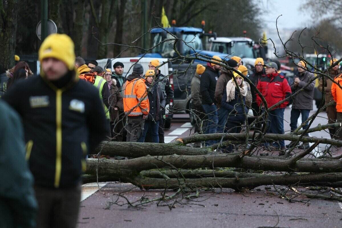 French farmers take to the streets to protest and blockade the traffic axis of Paris. Photo: AFP