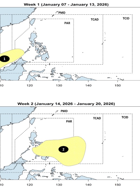 Du bao ap thap lien tiep quanh Bien Dong. Anh: PAGASA 