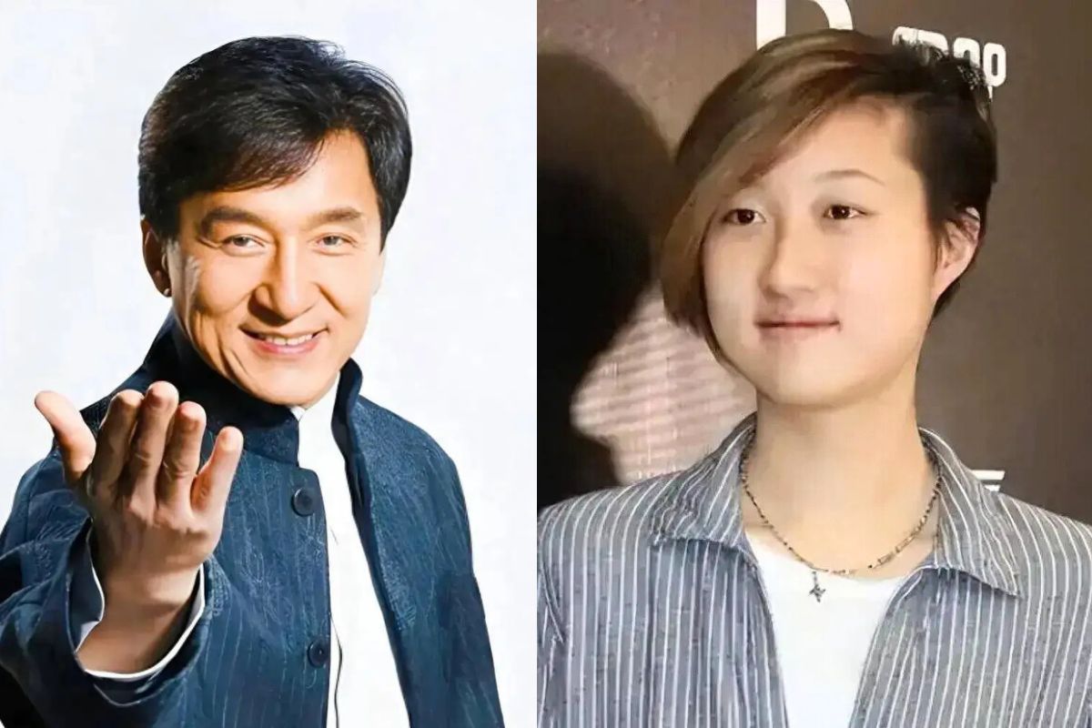 Jackie Chan and his pet son Ngo Trac Lam. Photo: Xinhua