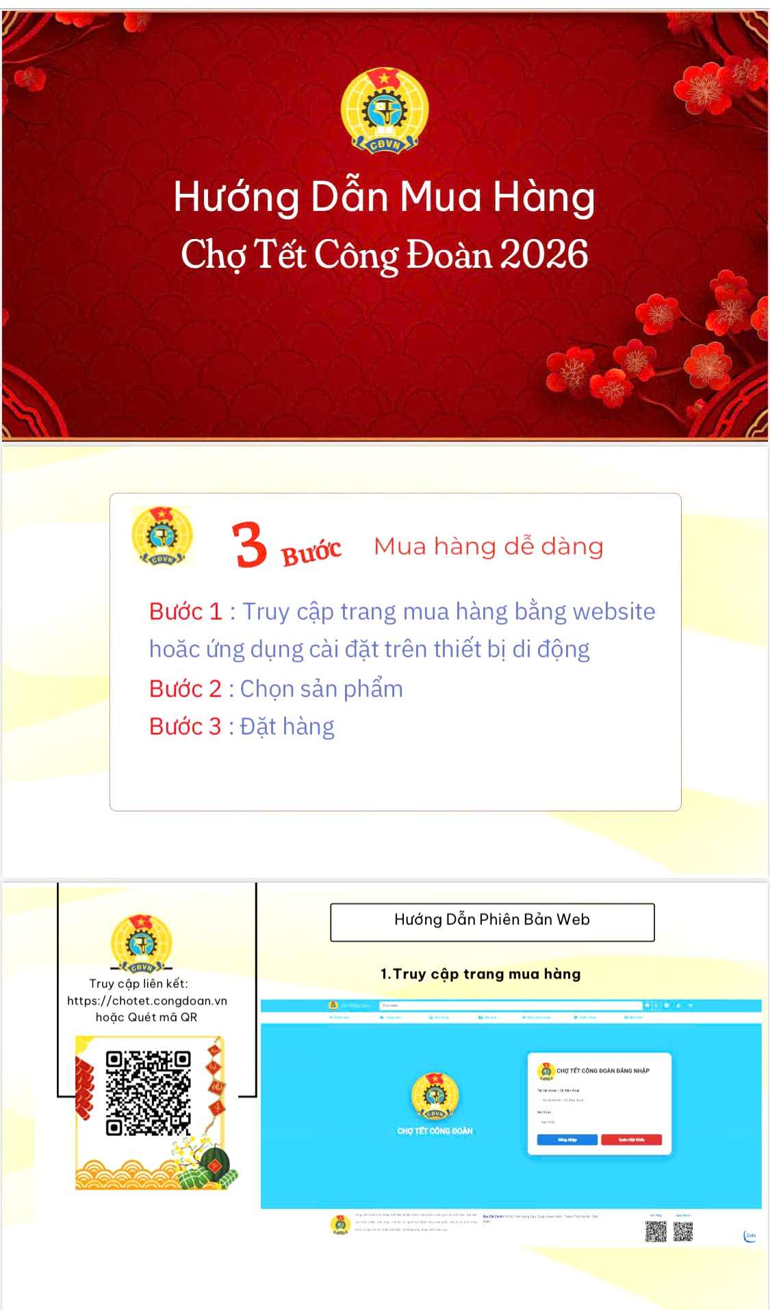 Cho Tet Cong doan Xuan 2026 duoc LDLD tinh Khanh Hoa trien khai huong dan den cac cong doan co so. Anh: Phuong Linh