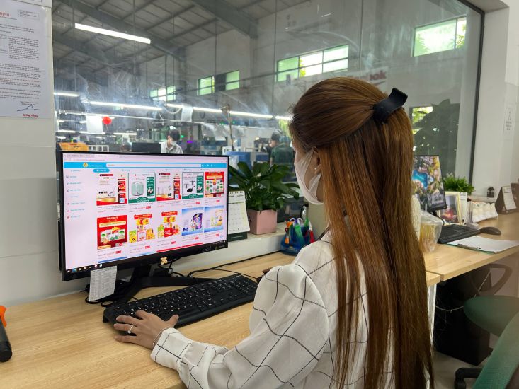 6,150 Vinh Long union members receive e-vouchers to shop at the Trade Union Tet Market - Spring 2026 online (photo above). Photo: Hoang Loc